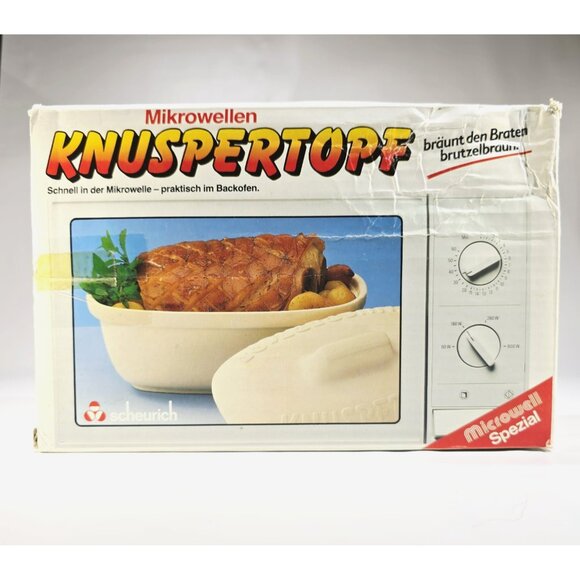Vintage Scheurich Knuspertopf Glazed Micro Roaster Clay Baker Microwave or Oven - Picture 6 of 10